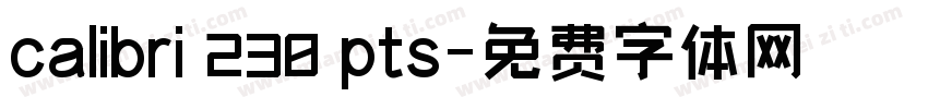 calibri 230 pts字体转换